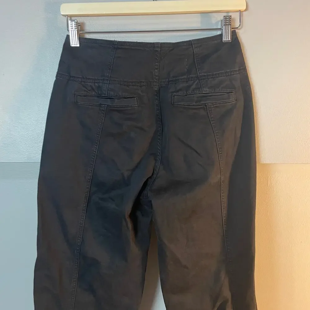 Anthropologie Pilcro High Rise Cargo Utility Pants in Black Women's 25P EUC